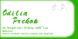 odilia prekop business card